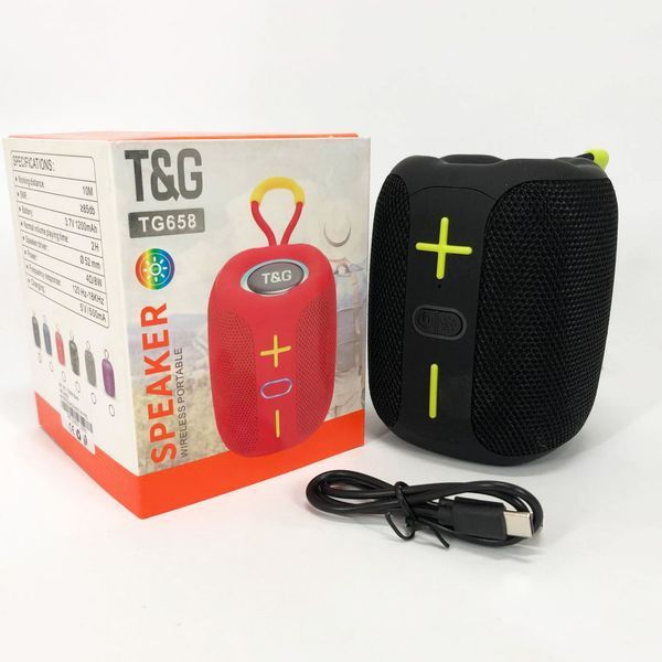 Портативная Bluetooth колонка TG658 8W с RGB подсветкой, Беспроводная колонка мощная. Цвет: черный 00017245 фото