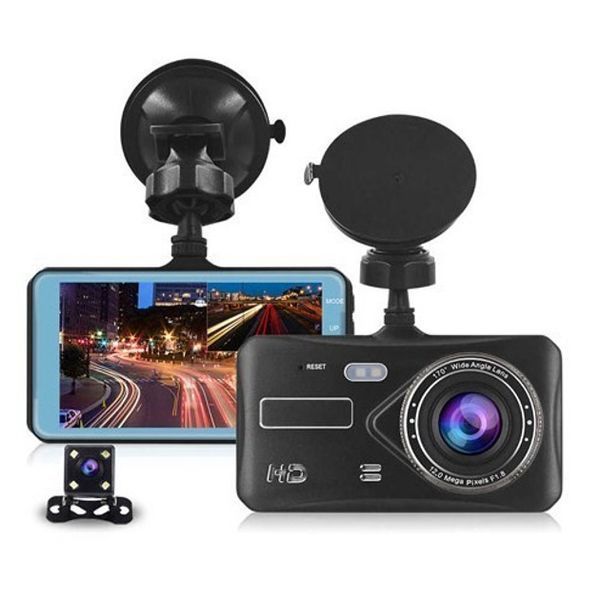 Автомобильный видеорегистратор с двумя камерами T672, LCD 4",1080P Full HD, с поддержкой ночного видения 00017079 фото