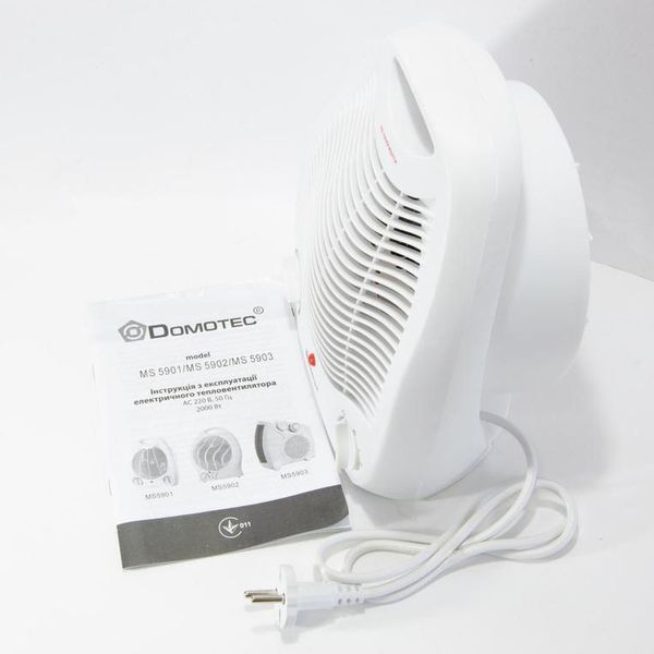 Обігрівач тепловентилятор (дуйка) Domotec MS-5901, Вітродуйка обігрівач, Електрична дуйка, 2 кВт 00013694 фото