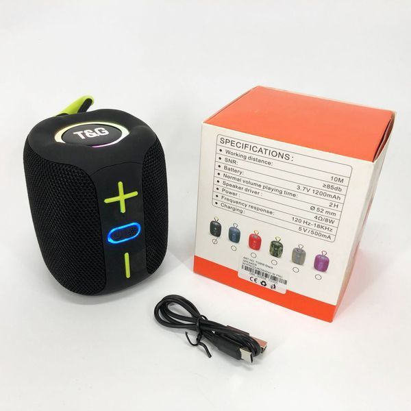 Портативная Bluetooth колонка TG658 8W с RGB подсветкой, Беспроводная колонка мощная. Цвет: черный 00017245 фото