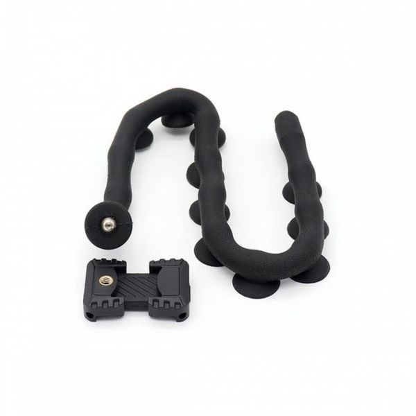 Гнучкий тримач для телефону з універсальними присосками Cute Worm Lazy Holder. Колір: чорний 00012531 фото