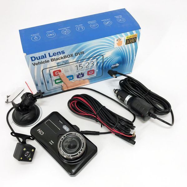 Автомобильный видеорегистратор с двумя камерами T672, LCD 4",1080P Full HD, с поддержкой ночного видения 00017079 фото