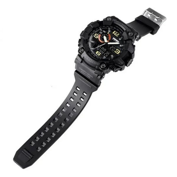 Часы наручные мужские SKMEI 1520BK BLACK, армейские часы противоударные. Цвет: черный 00022430 фото