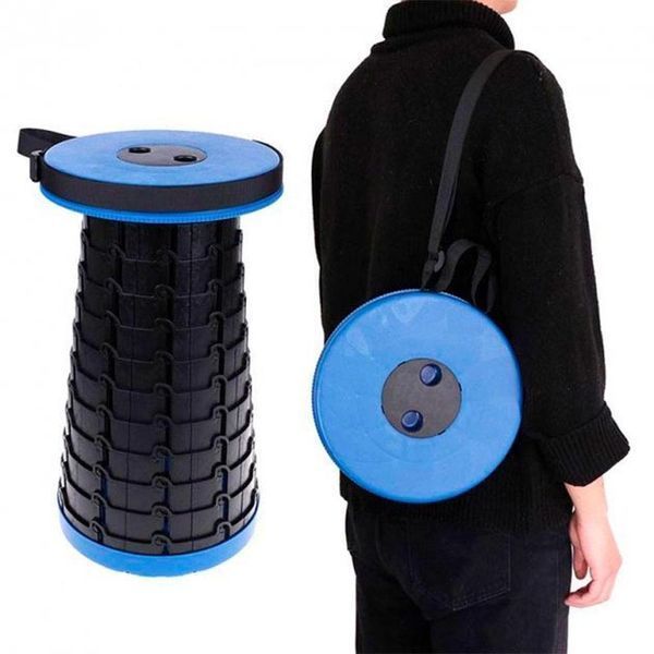 Розкладний стілець, складний табурет Retractable Stool. Колір: синій 00013306 фото