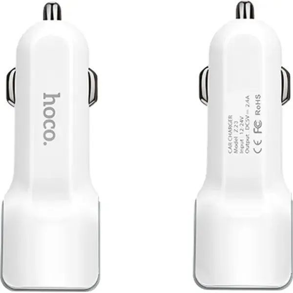 Адаптер ОЗУ Hoco Z23 dual-port car charger 2USB 2.4A 00016997 фото