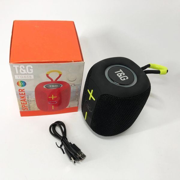 Портативная Bluetooth колонка TG658 8W с RGB подсветкой, Беспроводная колонка мощная. Цвет: черный 00017245 фото