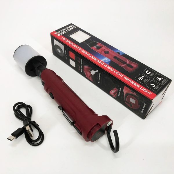 Фонарь аккумуляторный WORKLIGHT-072-XPE 10W 350Lm с крюком и магнитом, Многофункциональный led фонарь 00023046 фото