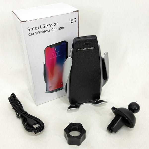 Автомобильный держатель с беспроводной зарядкой Smart Sensor S5 00017062 фото