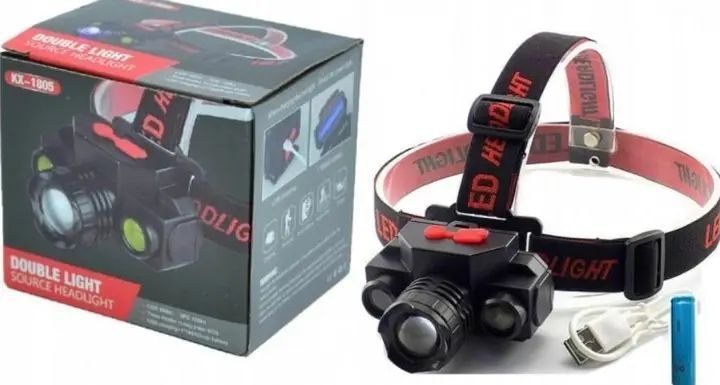 Налобний ліхтар BL 1805 COB XPE 18650 USB Charge Акумуляторний 00023141 фото