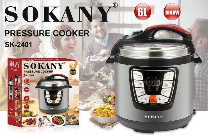Мультиварка скороварка мультипечь Sokany SK-2401 многофункциональная 6 л 1000 Вт 00020761 фото