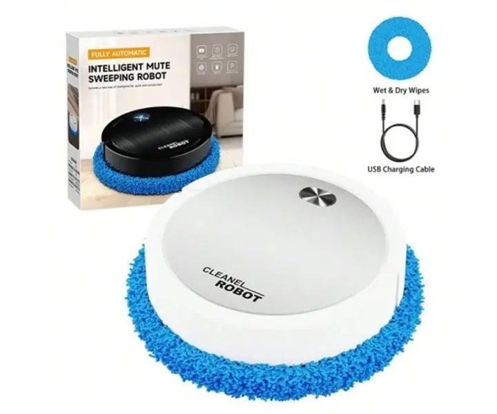 Пилосос-робот круглий акумуляторний 3 в 1 Vacuum 8088 cleaner LY-541 00021108 фото