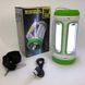 Фонарь кемпинговый с солнечной панелью 5158-LED-COB power bank, переносной фонарь. Цвет: зеленый 00022927 фото 1