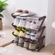 Полка для обуви органайзер компактный стойка складная Shoe Rack YH 8802 4 полки. Цвет: коричневый 00013589 фото 1