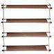 Полка для обуви органайзер компактный стойка складная Shoe Rack YH 8802 4 полки. Цвет: коричневый 00013589 фото 4
