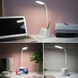 Рожева Акумуляторна настільна LED лампа Bionic Desk Lamp c USB виходом, органайзером та підставкою для смартфона 00023173 фото 8
