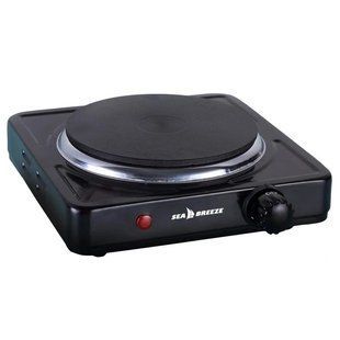 Настольная плита электрическая Sea Breeze SB-061 1000 Вт, переносная компактная электроплита. Цвет: черный 00018900 фото