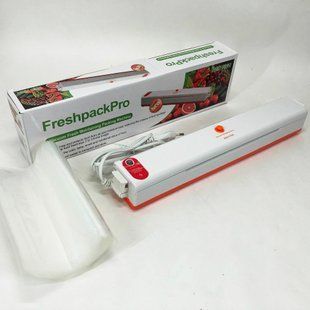 Вакууматор Freshpack Pro вакуумний пакувальник їжі, побутової. Колір помаранчевий 00020279 фото