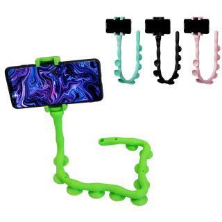 Гибкий держатель для телефона с присосками универсальный Cute Worm Lazy Holder. Цвет: зеленый 00012532 фото