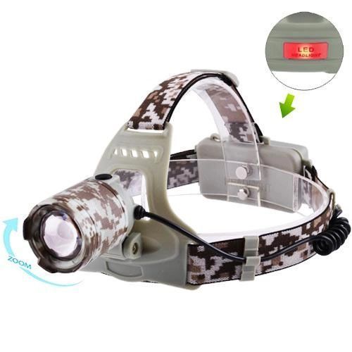Фонарь налобный 2130-T6 Military, аккумуляторный 18650 х 2, zoom, зарядка micro USB, Головной фонарик 00023344 фото