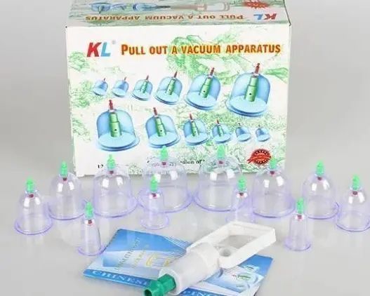 Вакуумні банки 12 штук у комплекті антицелюлітні 00014600 фото