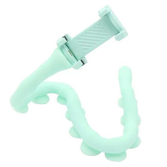 Гибкий держатель для телефона с присосками универсальный Cute Worm Lazy Holder. Цвет: зеленый 00012532 фото