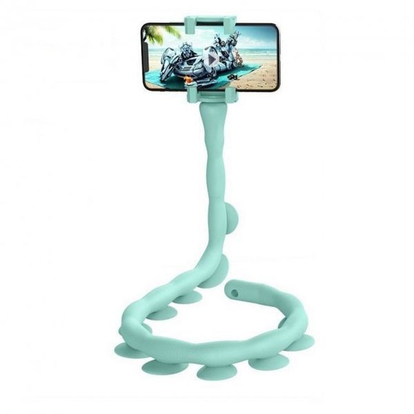 Гибкий держатель для телефона с присосками универсальный Cute Worm Lazy Holder. Цвет: зеленый 00012532 фото