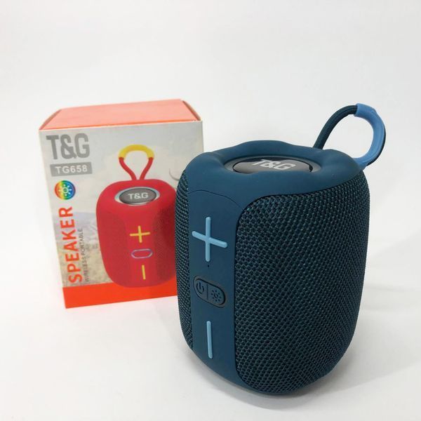 Портативная Bluetooth колонка TG658 8W с RGB подсветкой, аккумуляторная переносная колонка. Цвет: синий 00017246 фото