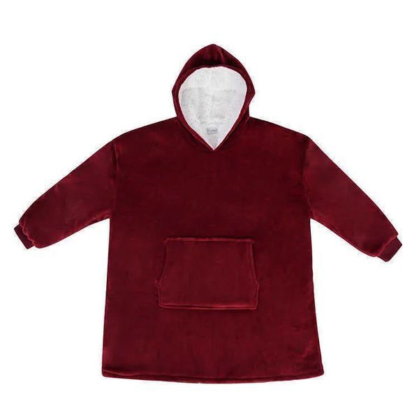 Толстовка плед з капюшоном і рукавами Huggle Hoodie оверсайз. Колір: червоний 00015823 фото
