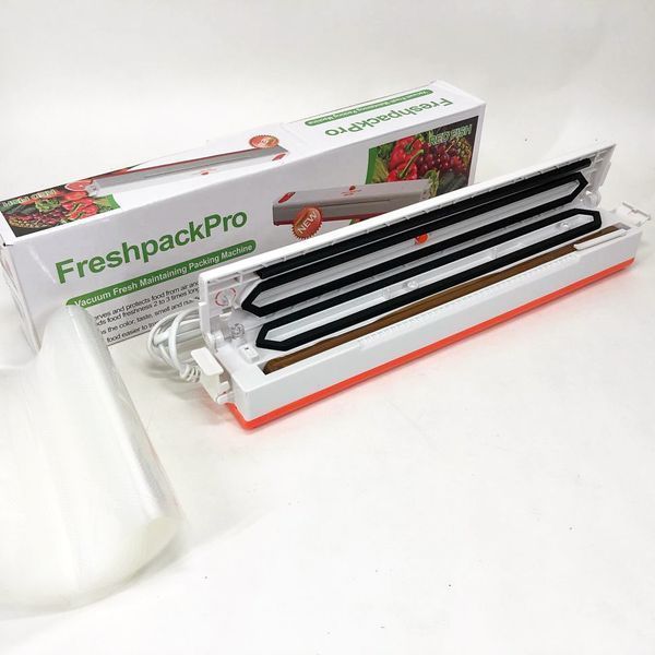 Вакууматор Freshpack Pro вакуумний пакувальник їжі, побутової. Колір помаранчевий 00020279 фото