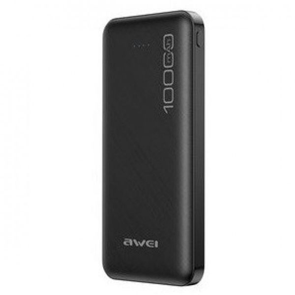 Power Bank Awei P20K 10000 mah Портативное зарядное УМБ 2xUSB черный 00017744 фото