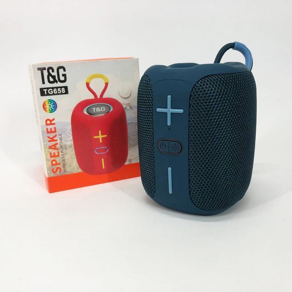 Портативная Bluetooth колонка TG658 8W с RGB подсветкой, аккумуляторная переносная колонка. Цвет: синий 00017246 фото