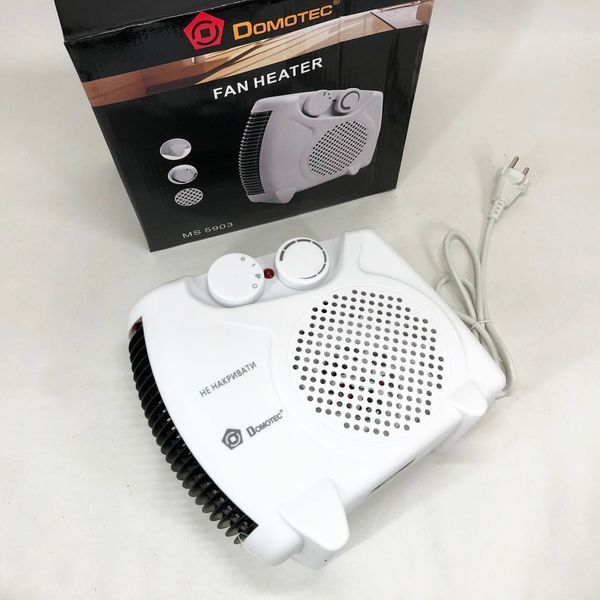 Тепловентилятор Domotec MS-5903 2в1, ветродуйка обігрівач, електрична дуйка, тепловентилятор дуйка 00012519 фото