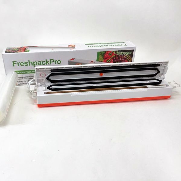 Вакууматор Freshpack Pro вакуумний пакувальник їжі, побутової. Колір помаранчевий 00020279 фото