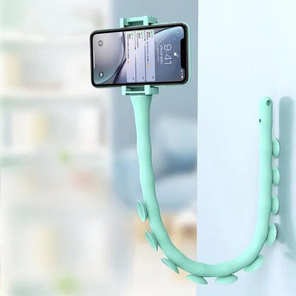 Гибкий держатель для телефона с присосками универсальный Cute Worm Lazy Holder. Цвет: зеленый 00012532 фото