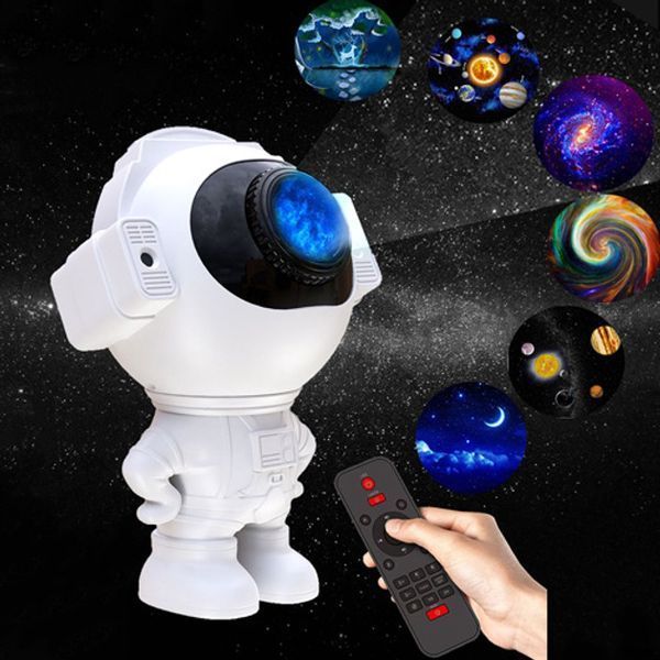 Звездный 3D проектор Astronaut Bluetooth с пультом, Проектор-ночник космонавт звездное небо в детскую 00023331 фото