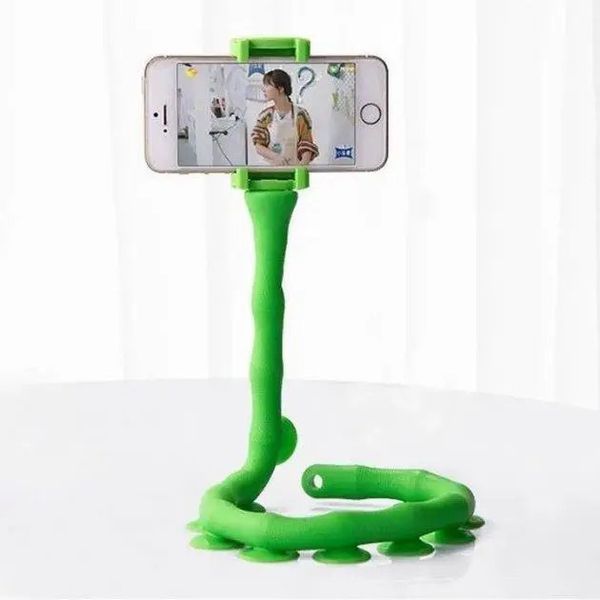 Гибкий держатель для телефона с присосками универсальный Cute Worm Lazy Holder. Цвет: зеленый 00012532 фото