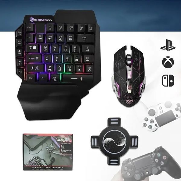 Набор с клавиатурой мышкой и конвертером Игровой для консолей Combo Gaming Клавиатура Мышь Хаб Mix Pro 00018087 фото