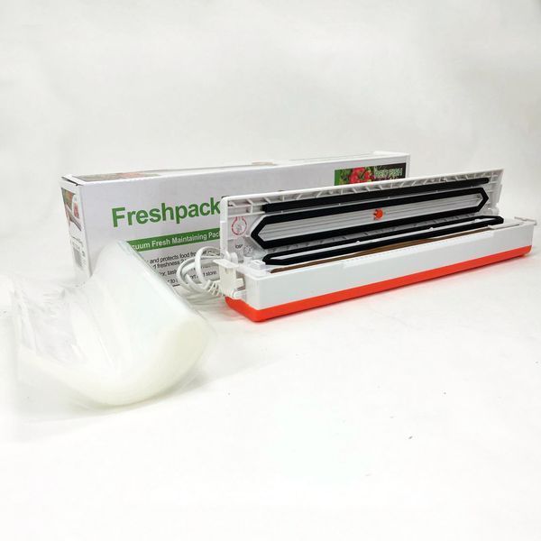 Вакууматор Freshpack Pro вакуумний пакувальник їжі, побутової. Колір помаранчевий 00020279 фото
