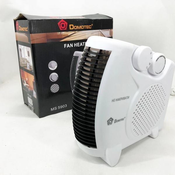 Тепловентилятор Domotec MS-5903 2в1, ветродуйка обігрівач, електрична дуйка, тепловентилятор дуйка 00012519 фото