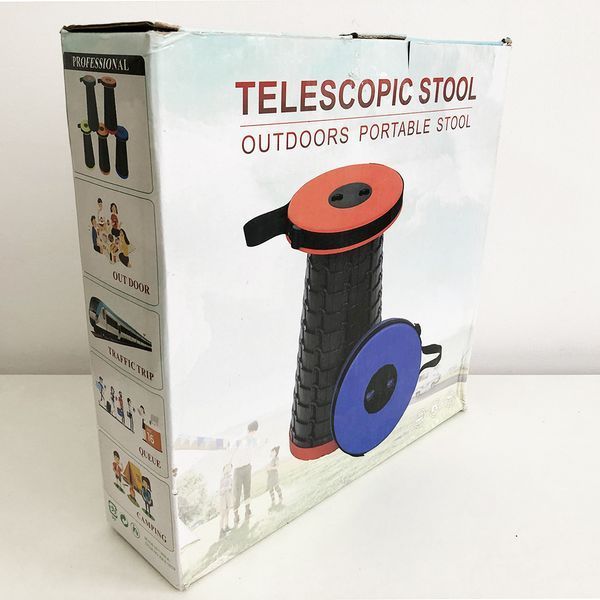 Розкладний стілець, складаний табурет Retractable Stool. Колір чорний 00015058 фото