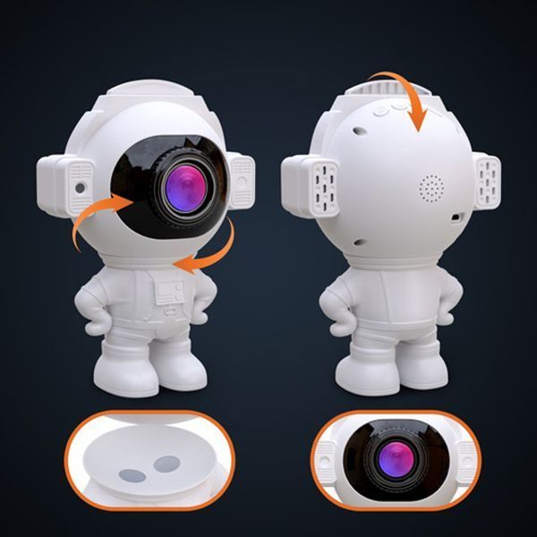Звездный 3D проектор Astronaut Bluetooth с пультом, Проектор-ночник космонавт звездное небо в детскую 00023331 фото