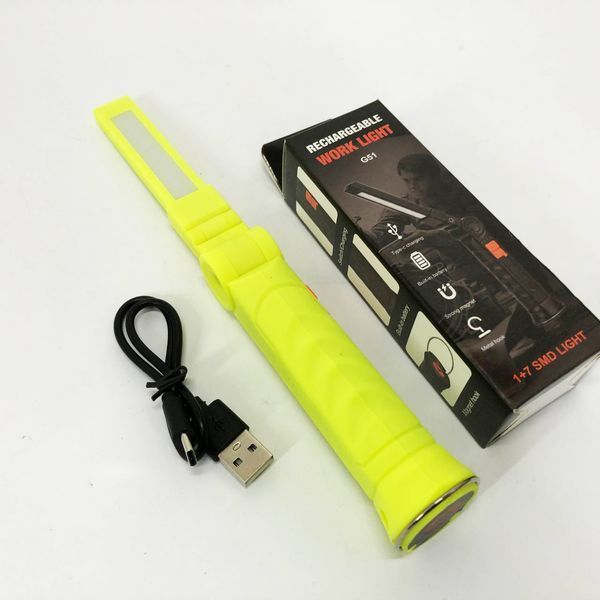 Ліхтар поворотний Worklight G51-LED-COB з магнітом та гаком, Кемпінговий складаний ліхтар 00023047 фото