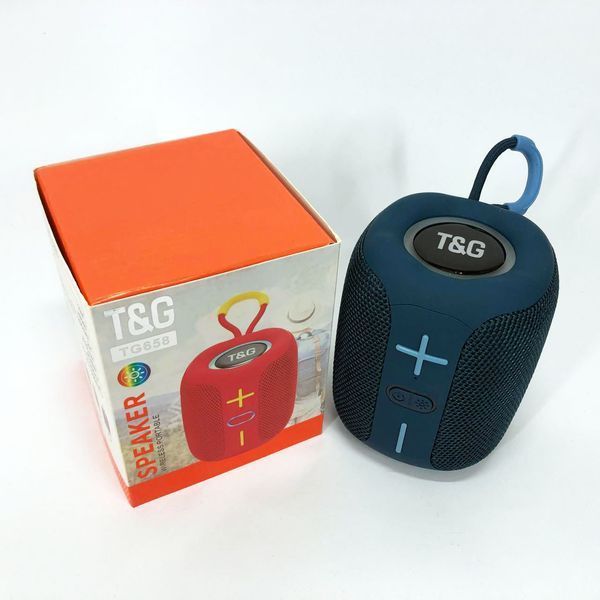 Портативная Bluetooth колонка TG658 8W с RGB подсветкой, аккумуляторная переносная колонка. Цвет: синий 00017246 фото