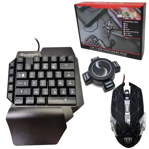Набор с клавиатурой мышкой и конвертером Игровой для консолей Combo Gaming Клавиатура Мышь Хаб Mix Pro 00018087 фото