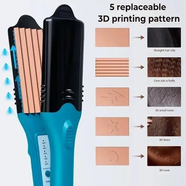 Плойка-выпрямитель для волос со сменными насадками HAIR STYLE XL-619 Утюжок с керамическим покрытием 00021723 фото