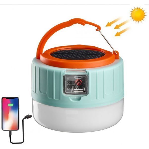 Фонарь кемпинг переносной 509-20LED, power bank, Li-Ion аккумулятор, солнечная батарея, ЗУ microUSB 00023497 фото