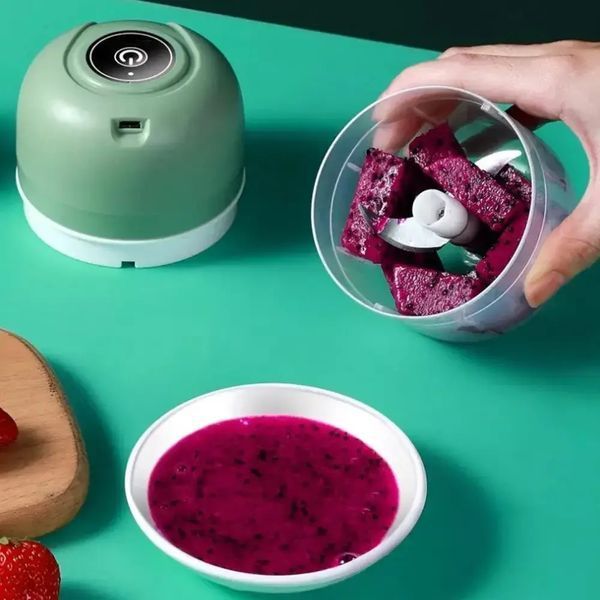 Аккумуляторный мини измельчитель для продуктов 250мл, с USB / Кухонный мини блендер для овощей 00020580 фото