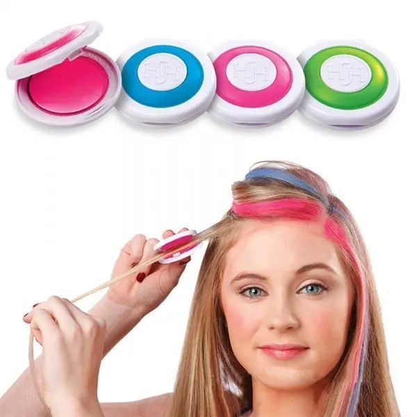 Цветные мелки для покраски волос Hot Huez 4 цвета 00012459 фото