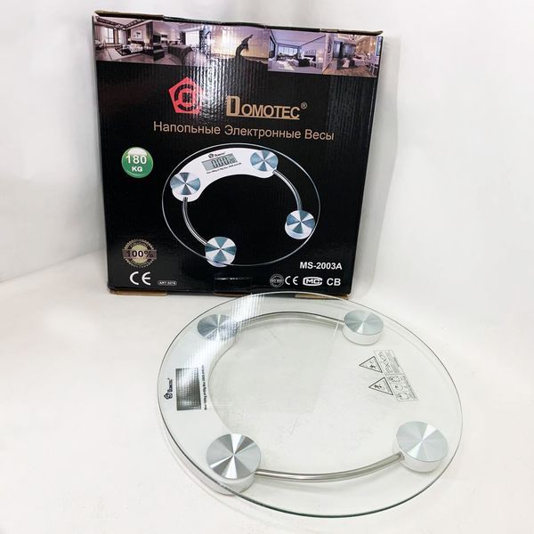 Напольные весы Domotec MS-2003A электронные стеклянные с LCD дисплеем до 180 кг 00013650 фото
