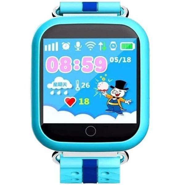 Дитячий розумний годинник з GPS Smart baby watch Q750 Blue, смарт годинник-телефон з сенсорним екраном та іграми 00022447 фото